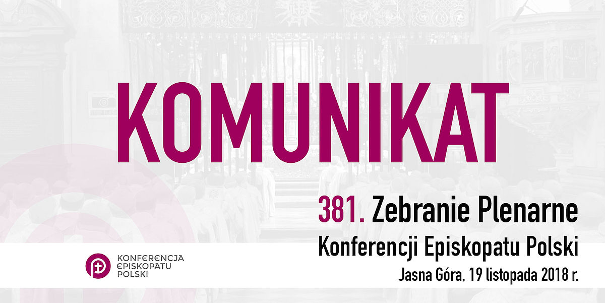 Komunikat z 381. Zebrania Plenarnego Konferencji Episkopatu Polski