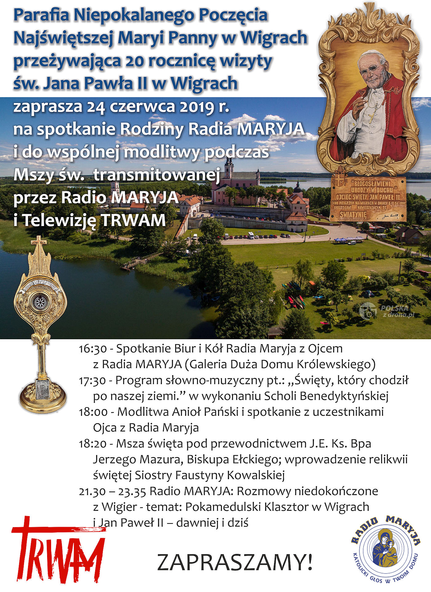 24.06.2019 - Spotkanie Rodziny Radia Maryja i transmisja Mszy św.